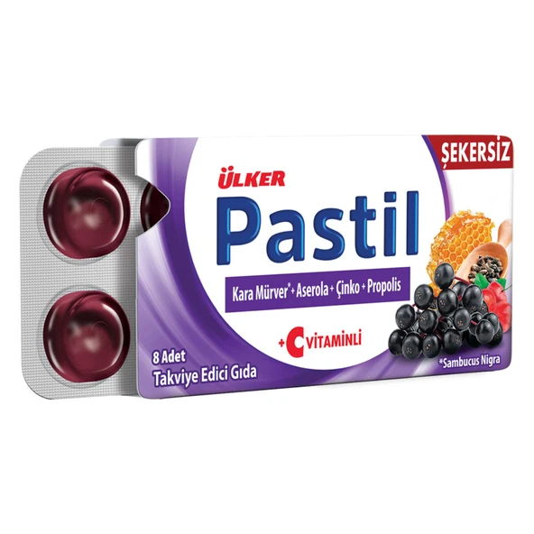 Ülker Pastil Kara Mürver Çinko Propolis 22,4 G - 1