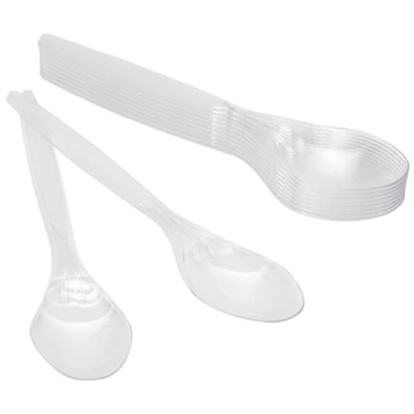 Roll-Up Plastik Lüks Kaşık 10'lu