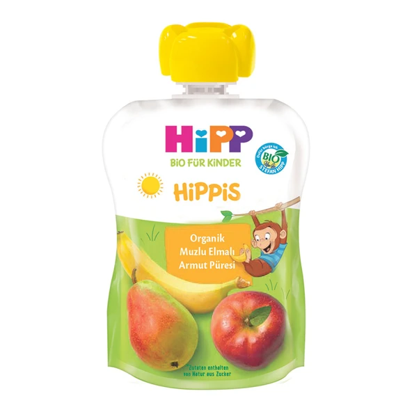 Hipp Organik Muzlu Elmalı Armut Püresi 100 G