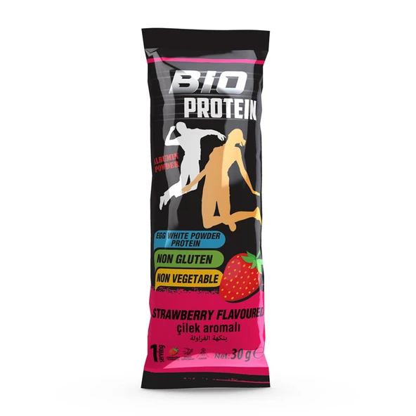 Bio Protein Çilek Aromalı Protein Tozu 30 G