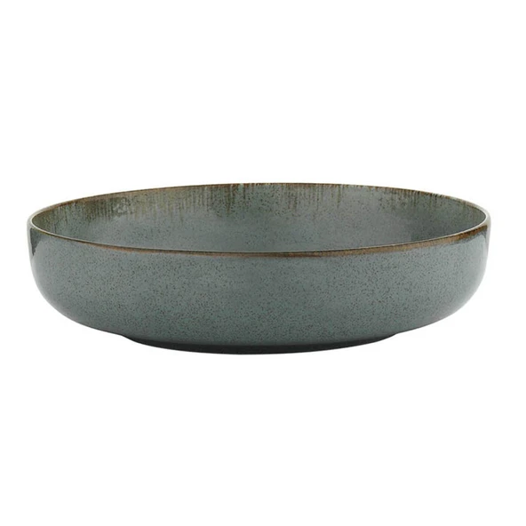 Kütahya Porselen Moderna Çukur Tabak Mavi/Tarçın 20 Cm