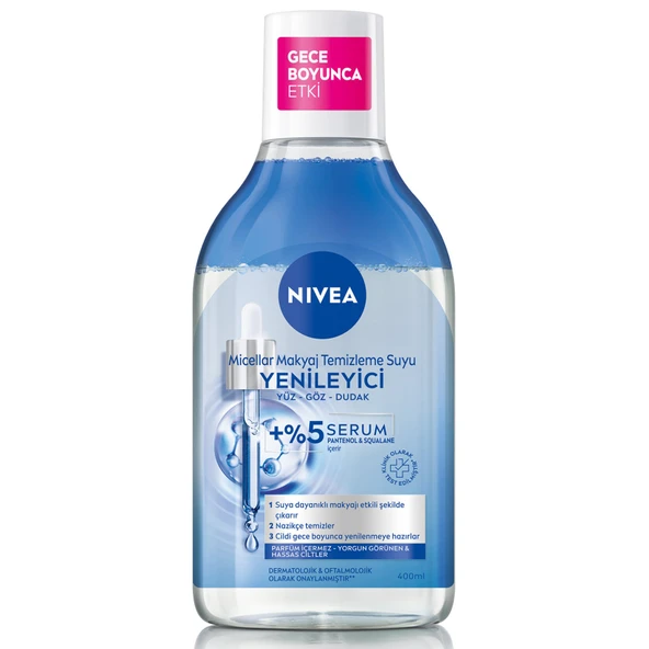 NIVEA Yenileyici Serum İçerikli Micellar Makyaj Temizleme Suyu Pantenol 400 ml