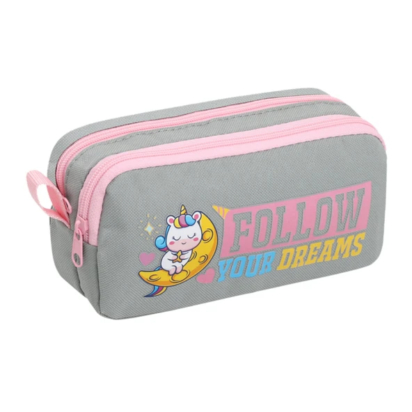 Brick Bag Çift Gözlü Kalem Çantası