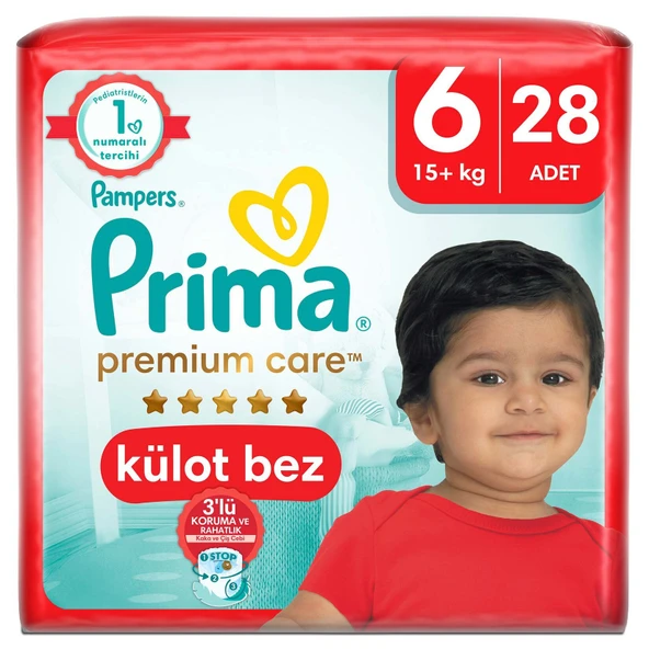 Prima Külot Bebek Bezi Premium Care 6 Numara 28'li 15+ kg