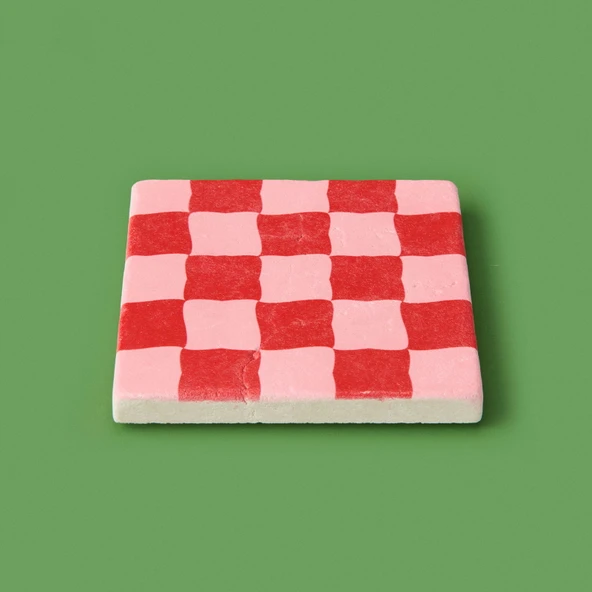 Kitchen Damalı Bardak Altlığı - Renkli - 10 cm - 3