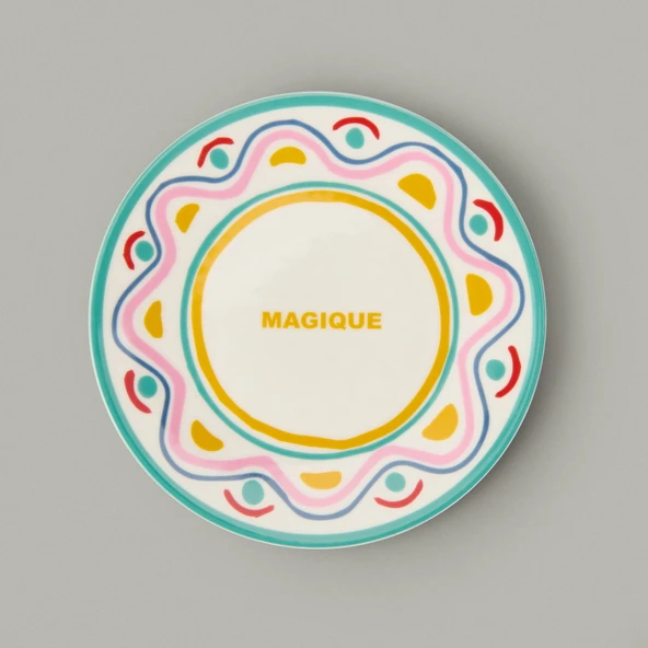 Kitchen Magique Servis Tabağı - Renkli - 25 cm - 3