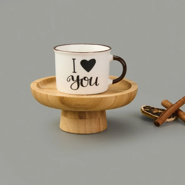 Star Love Porselen Kupa - Asorti - 210 ml