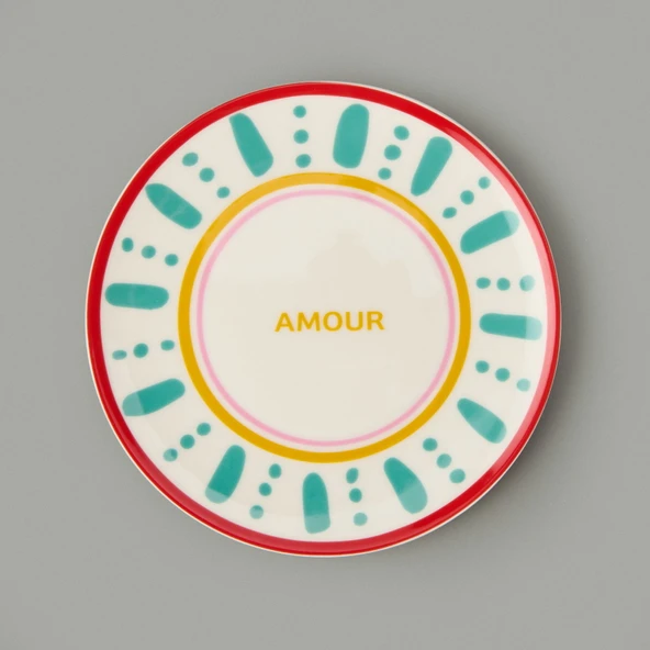 Kitchen Amour Pasta Tabağı - Renkli - 19 cm - 3