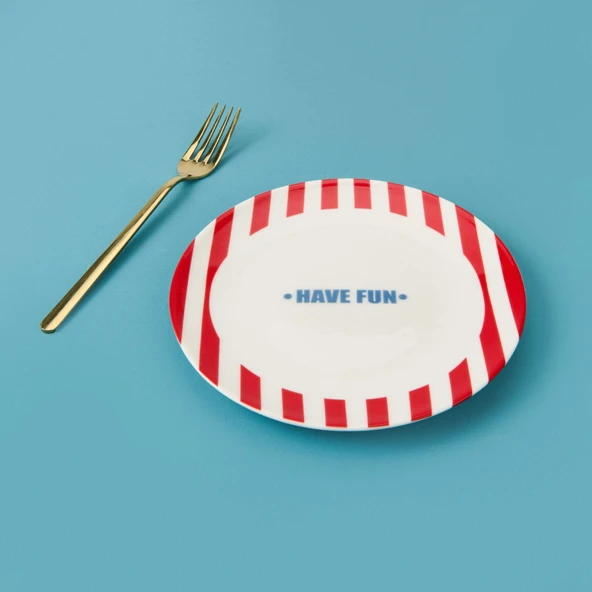 Kitchen Have Fun Tatlı Tabağı - Kırmızı - 19 cm - 3