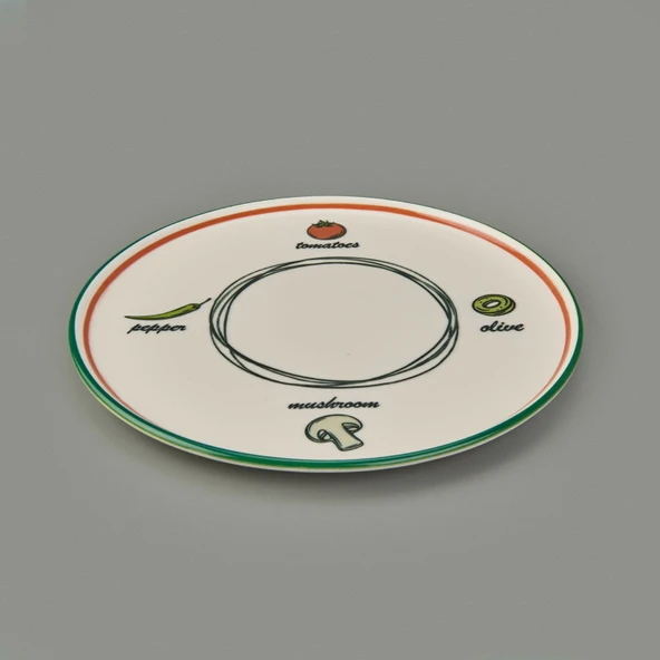 Kitchen Gourmet Classic Pizza Tabağı - Renkli - 30 cm