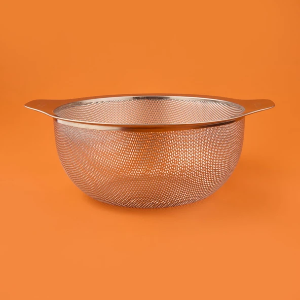 Metal Süzgeç - Gri / Siyah - 24 cm