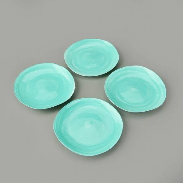 Kitchen Kronos 4'lü Tabak - Mavi - 16 cm