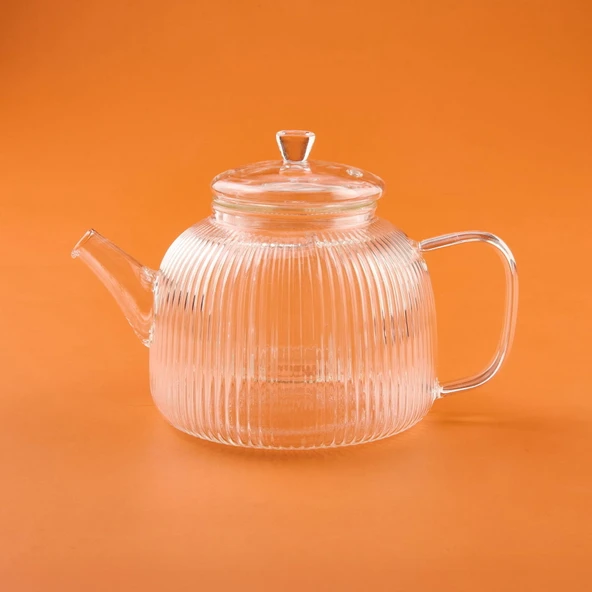 Cam Süzgeçli Demlik - Şeffaf - 900 ml