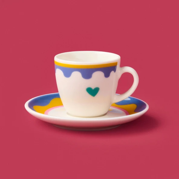 Kitchen Granny 4 Parça Porselen Fincan Takımı - Renkli / Sarı - 2