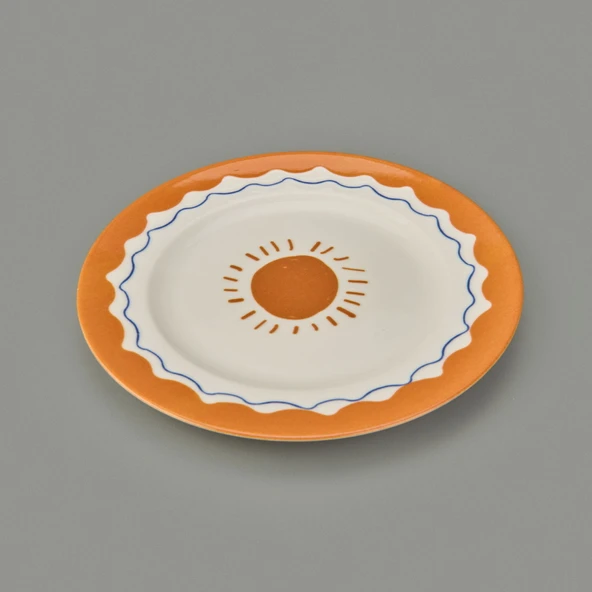 Kitchen Sun Tatlı ve Kahvaltı Tabağı - Krem / Sarı - 21 cm - 3