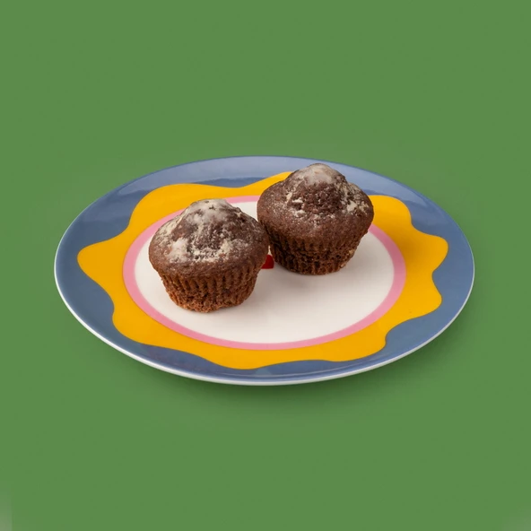 Kitchen Granny Tatlı Tabağı - Mavi / Sarı - 19 cm - 2