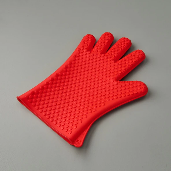 5 Parmak Fırın Eldiveni - Kırmızı - 2