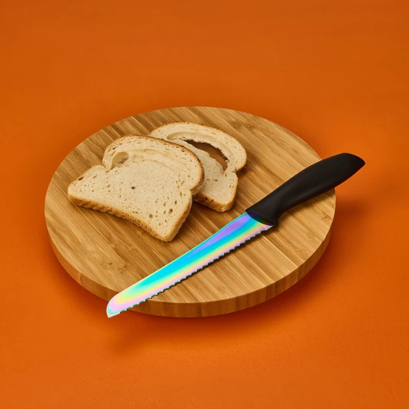 Titanyum Seri Ekmek Bıçağı - Renkli - 27 cm