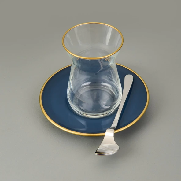 Sade 12'li Latte Kaşığı - Gümüş - 20,7 cm - 3