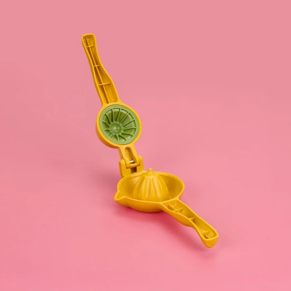 Juicer Bükmeli Limon Sıkacağı - Sarı / Yeşil - 10 cm - 3