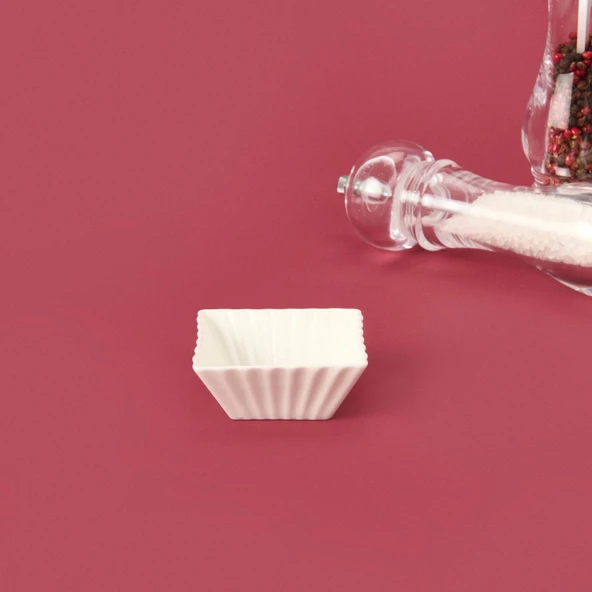 Kare Sütun Sosluk - Beyaz - 7 cm - 2