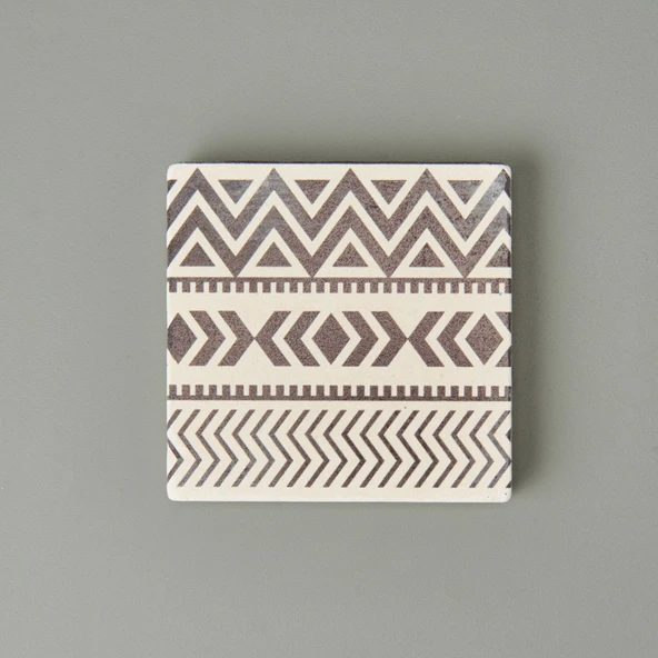 Kitchen Ethnic Bardak Altlığı - Siyah - 10 cm - 2