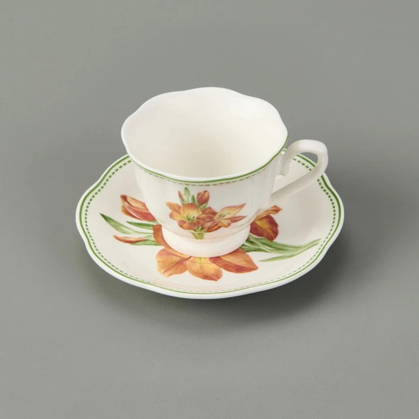 De Flore 12 Parça Kahve Fincan Takımı - Renkli - 3