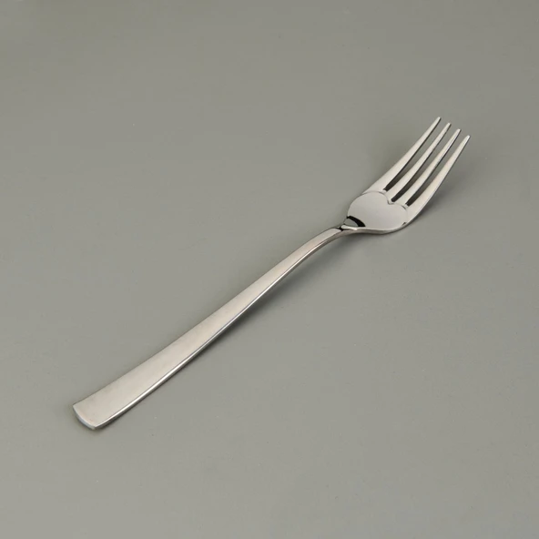 Can Canan 12'li Sade Tatlı Çatal Kaşık Takımı - Gri - 16,2 cm - 3