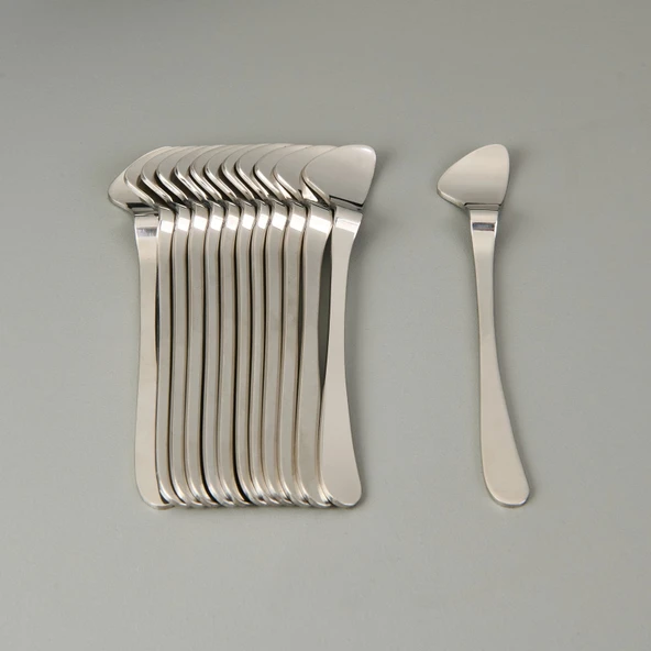 Sade 12'li Latte Kaşığı - Gümüş - 20,7 cm