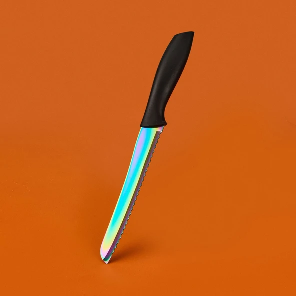 Titanyum Seri Ekmek Bıçağı - Renkli - 27 cm - 2