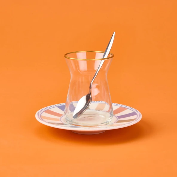 Kitchen Colourful Çay Tabağı - Renkli - 13 cm - 2