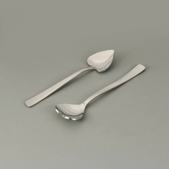 Can Canan 12'li Çay Kaşığı - Gri - 10,5 cm - 2