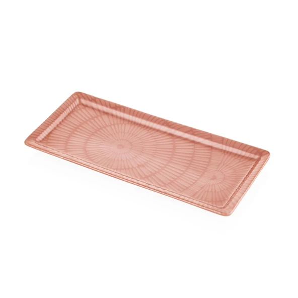 Mia Noon Dikdörtgen Servis Tabağı - Somon - 35x16 cm - 2