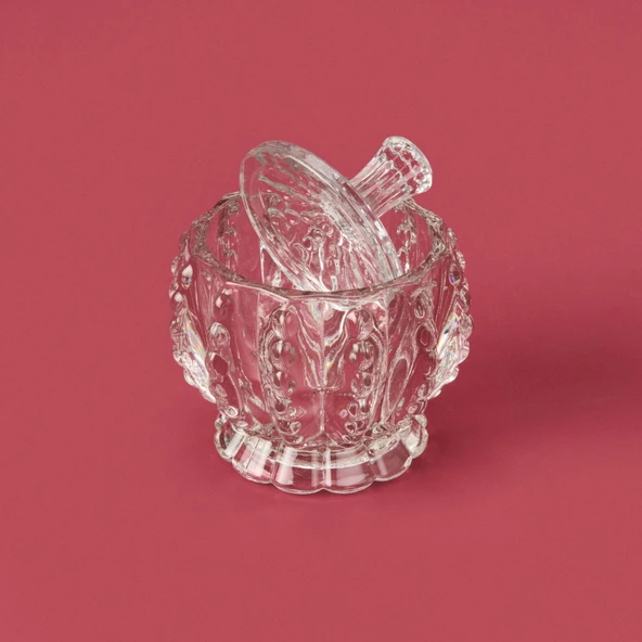 Glass Cam Şekerlik - Şeffaf - 3,5 cm - 3