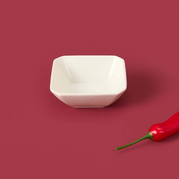 Köşeli Sosluk - Beyaz - 7 cm - 2