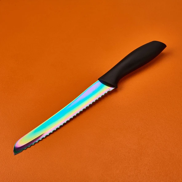 Titanyum Seri Ekmek Bıçağı - Renkli - 27 cm - 3