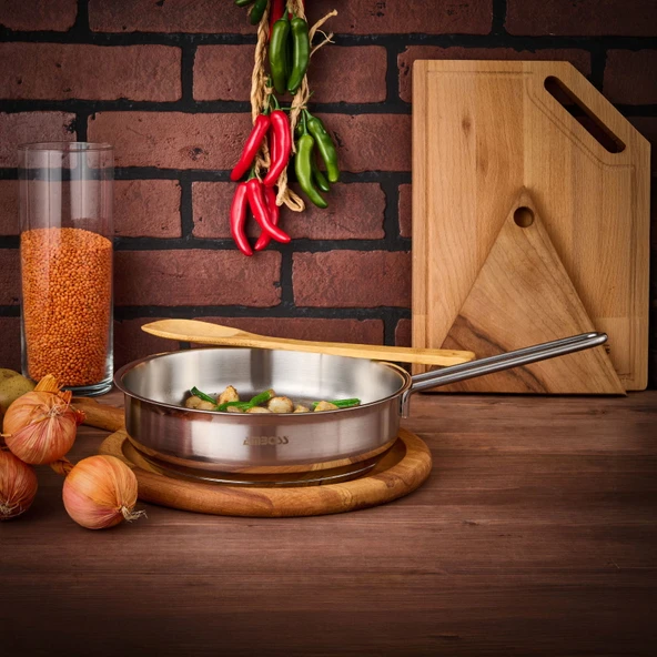 Saphire Çelik Tava - Inox - 22 cm ürün görseli 1