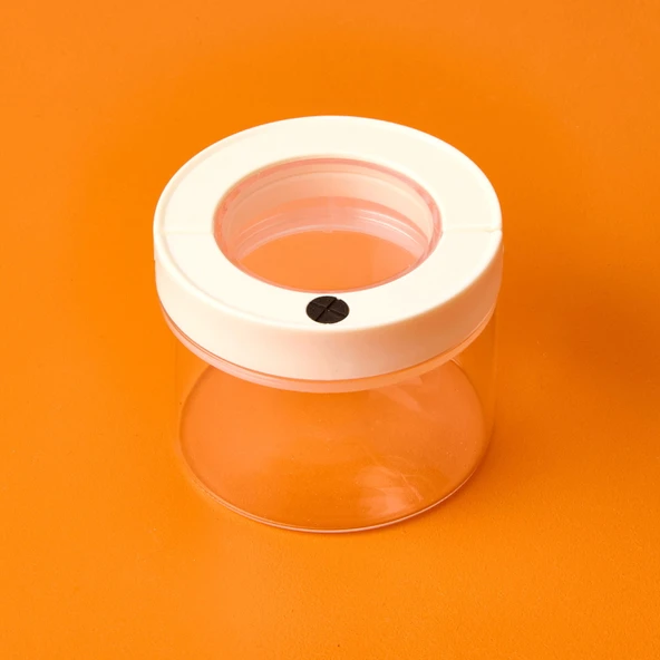 Vakumlu Erzak Kavanozu - Beyaz / Şeffaf - 690 ml - 3