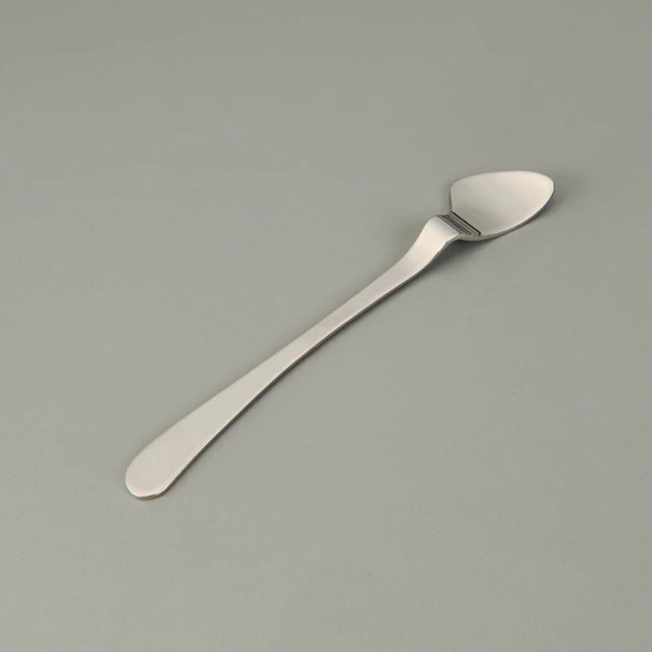 Sade 12'li Latte Kaşığı - Gümüş - 20,7 cm - 2