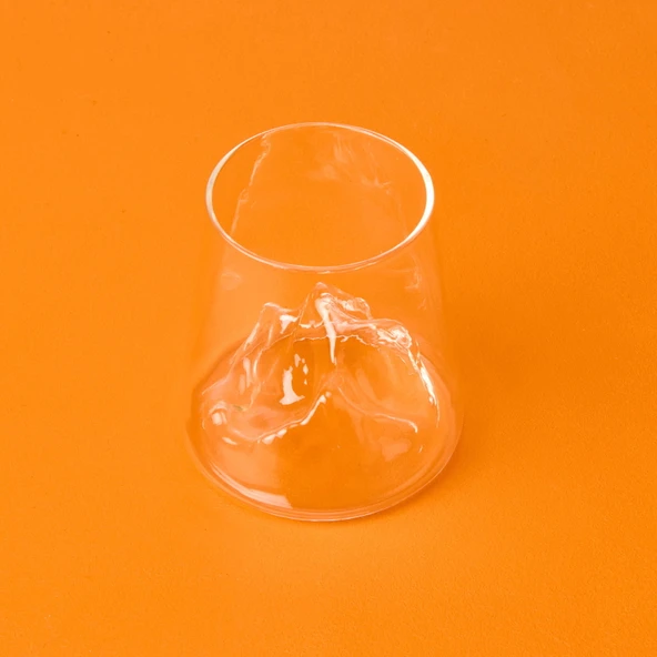 Star İçi Buz Dağı Kabartmalı Bardak - Şeffaf - 400 ml - 3