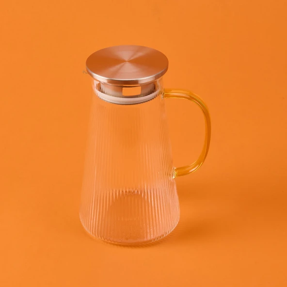 Borosilikat Cam Sürahi - Şeffaf - 1500 ml - 3