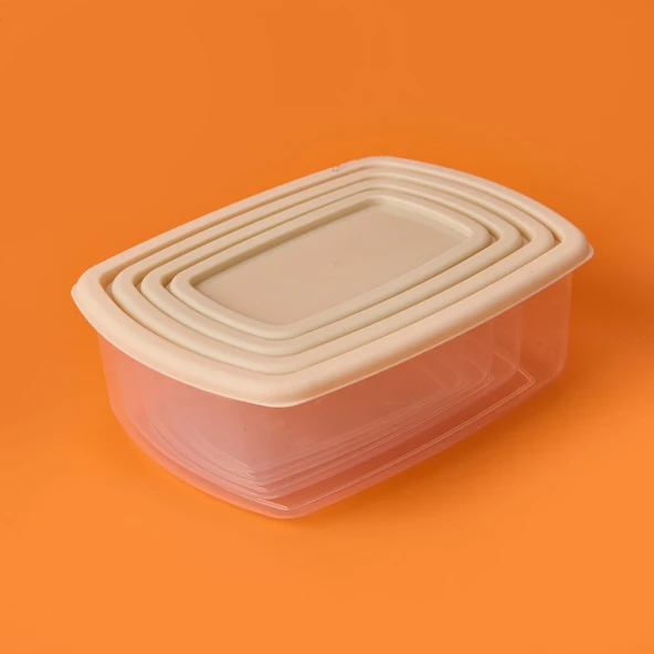 4'lü Plastik Saklama Kabı - Asorti