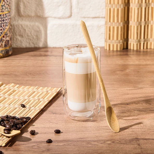 Legro 2'li Latte Kaşığı - Kahverengi