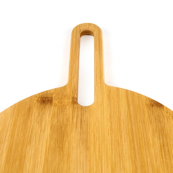 Bambu Yuvarlak Kesim Tahtası - Kahverengi - 40x28 cm - 3