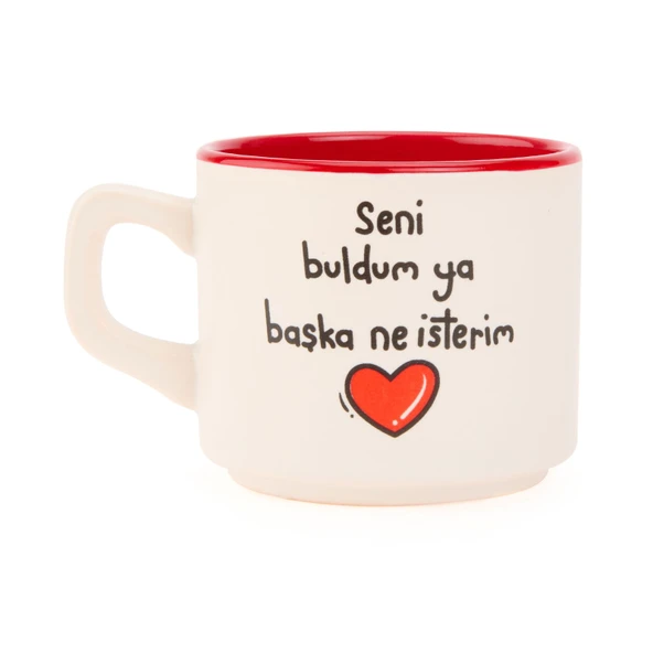 Tasarım Seni Buldum Ya Başka Ne İsterim Sloganlı Venüs Kupa - Renkli - 195 ml - 2