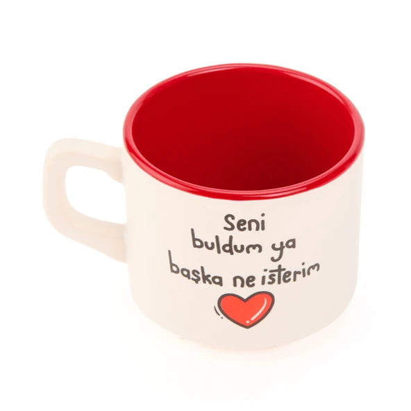 Tasarım Seni Buldum Ya Başka Ne İsterim Sloganlı Venüs Kupa - Renkli - 195 ml - 3