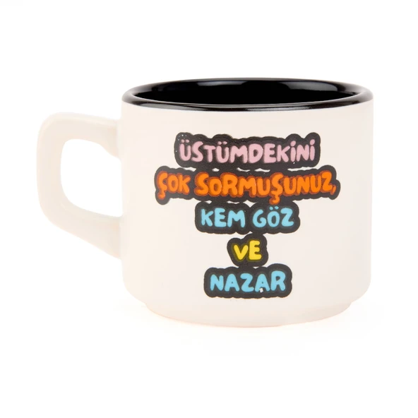 Tasarım Üstümdekini Çok Sormuşsunuz Sloganlı Venüs Kupa - Renkli - 195 ml - 2