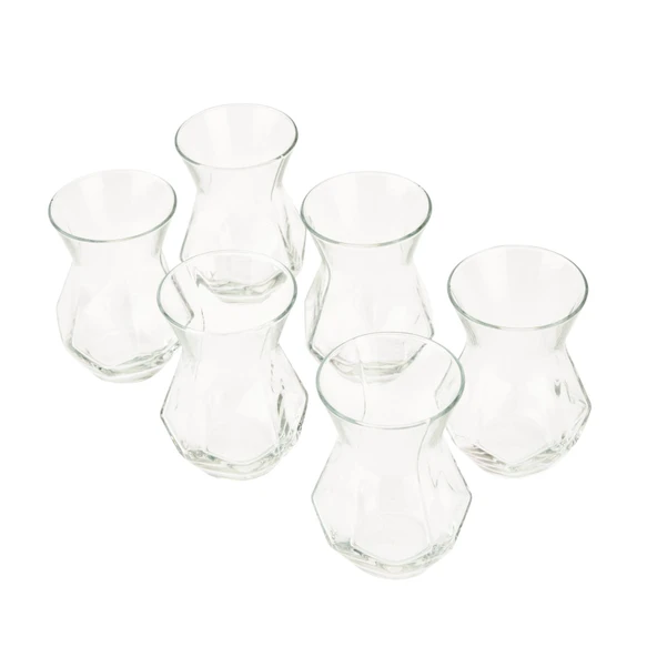 6'lı Çay Bardağı - Şeffaf - 165 ml - 2