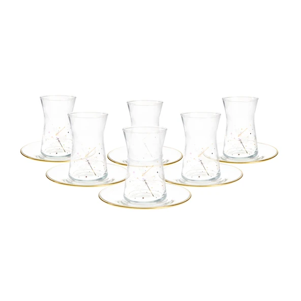 Dragonfly 12 Parça Çay Seti - Renkli - 170 ml - 2