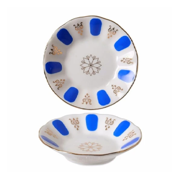 Yaldızsız Çay Tabağı - Mavi - 2